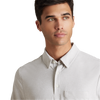 Rhone WFH Polo in Sleet Gray/White Heather collar