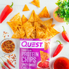 Quest Tortilla Style Protein Chips 1.1oz ingredients and chips