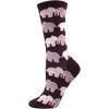 Socksmith Women's Elephant Love in Black