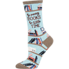 Socksmith Women's Time For a Good Book in Heather Blue