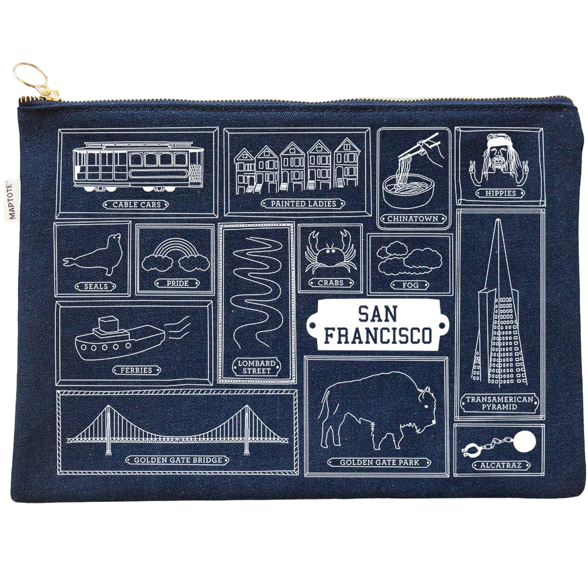 San Francisco Flat Zip Pouch alternate view