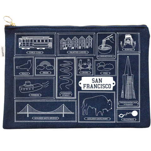 San Francisco Flat Zip Pouch