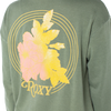 Roxy Women's Sweet Rhythm Zip Hoodie back graphic in Agave Green