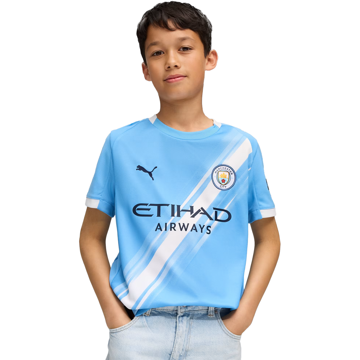 Youth Manchester City FC Home Jersey Replica alternate view