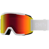 Smith Sequence OTG Low Bridge Fit in White Vapor + Red Sol-X Mirror