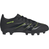 Adidas Youth Predator Club FG/MG in Core Black/Carbon/Lucide Lemon