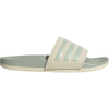Adidas Women's Adilette Comfort Slide in Wonder White/Linen Green