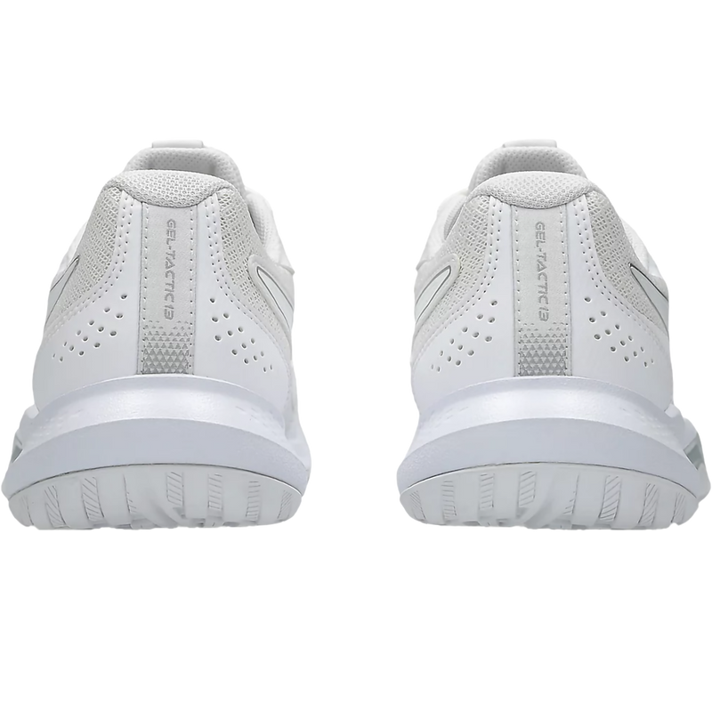 Women's Gel-Tactic 13, Asics Women's Gel-Tactic 13 in 100 White/Pure Silver pair back