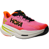 Hoka Women's Mach X 3 in NNRS-Neon Rose/Neon Tangerine front right