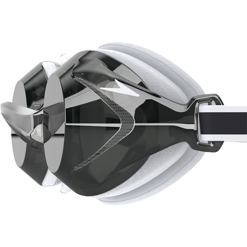 Junior 3.0 Vanquisher Mirrored, Speedo JR 3.0 Vanquisher Mirrored in 18386-White/Smoke/Silver left