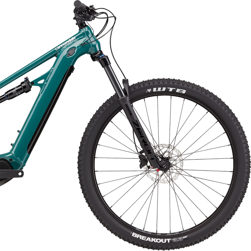 29 U Moterra Neo S3, Cannondale Moterra Neo S3 in Pine front wheel right profile