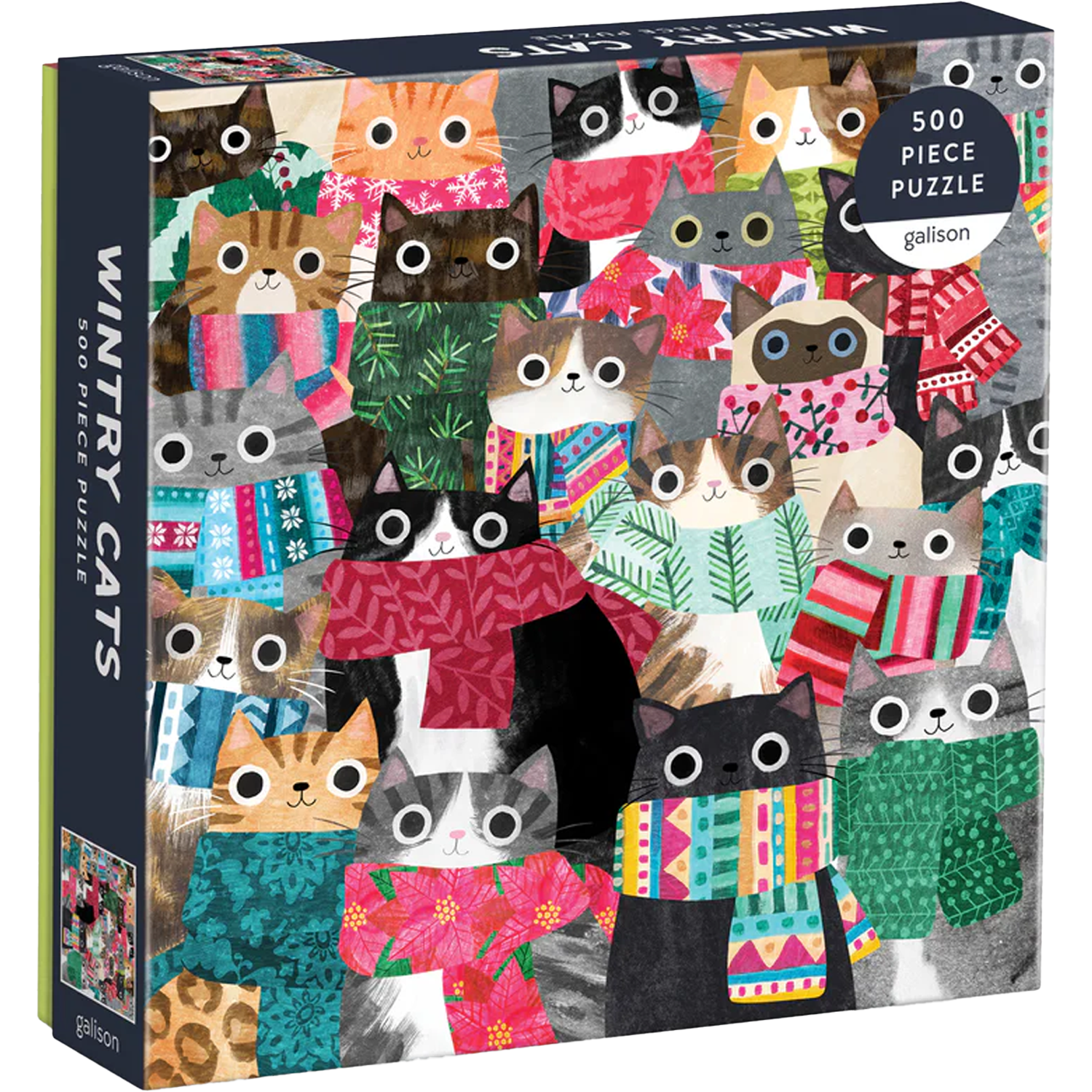 Wintery Cats 500 Piece Puzzle alternate view