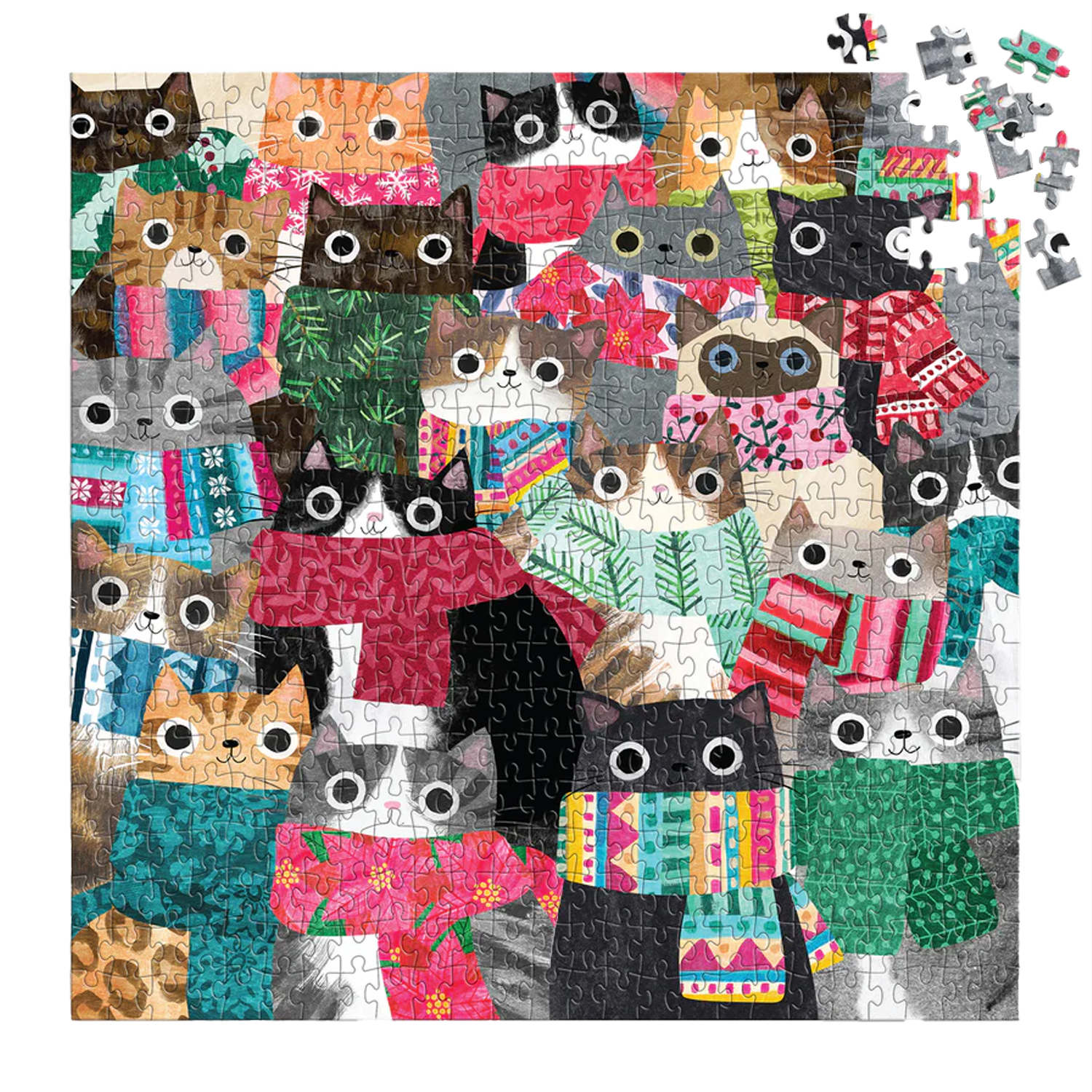 Wintery Cats 500 Piece Puzzle alternate view