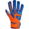 Reusch Youth Attrakt Solid FS Glove in 2290-Shocking Orange/Blue right