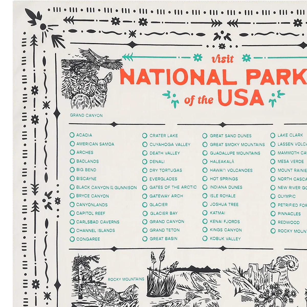National Park Naturalist Bandana alternate view