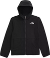The North Face Youth Glacier Full Zip Hoodie in TNF Black