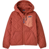 Youth Diamond Quilted Hoody in Potters Red