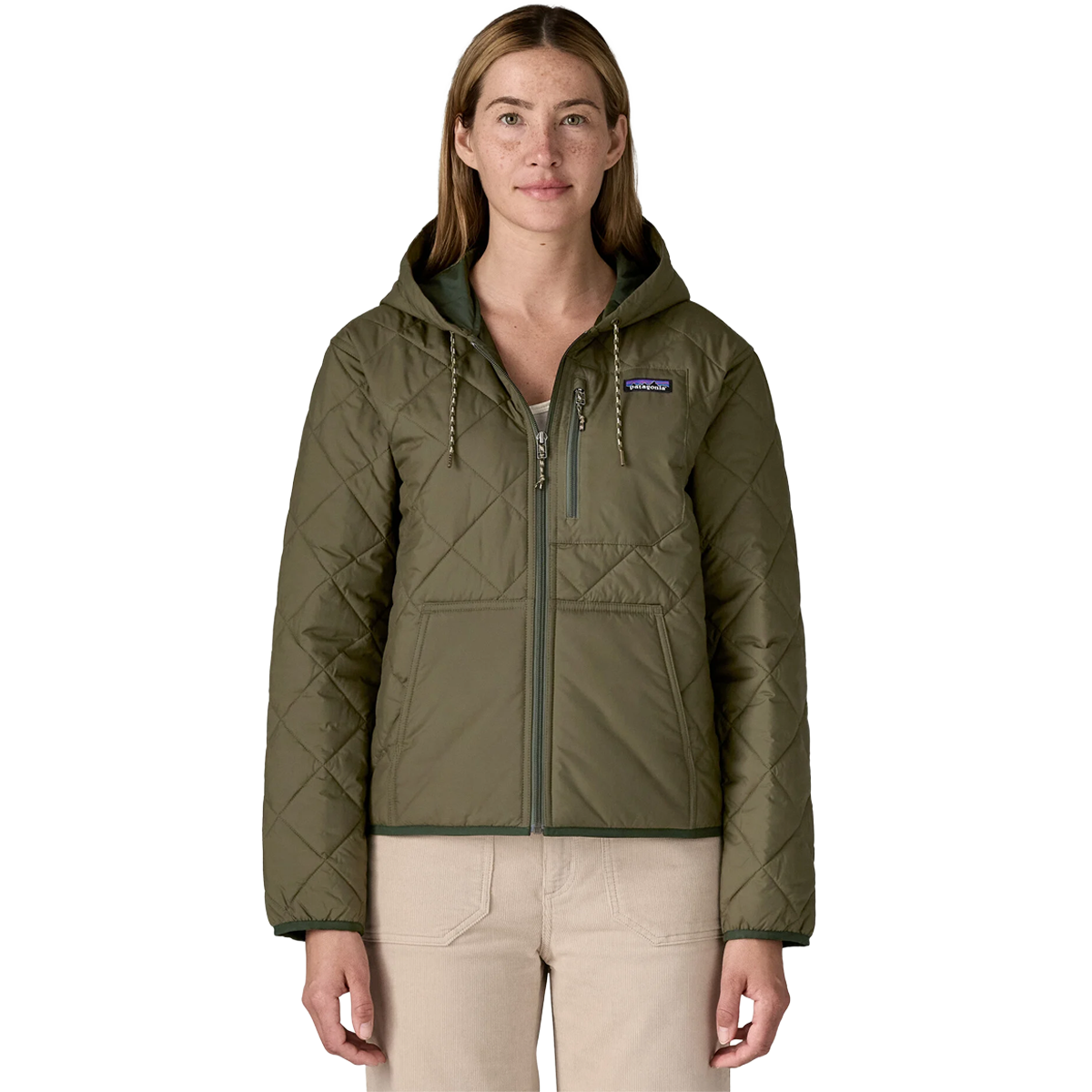 Women's Diamond Quilt Bomber Hoody alternate view