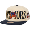 Mitchell & Ness Warriors Across the Board Snapback in Cream