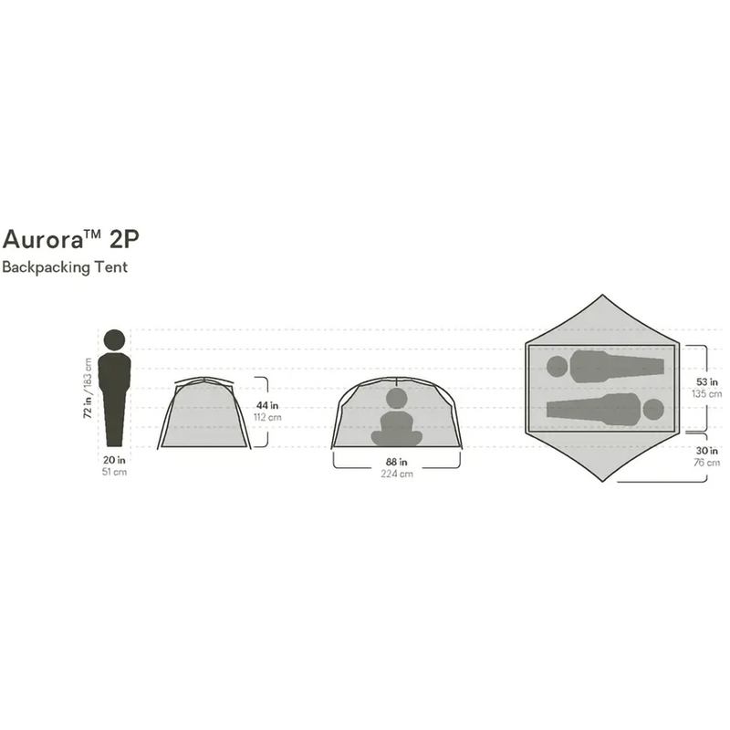 Aurora 2 Person Tent & Footprint