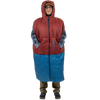 Exped Dreamwalker in Burgundy with model in parka mode
