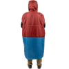 Exped Dreamwalker in Burgundy with model in parka mode back