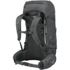 Osprey Rook 65L Extended Fit in Dark Charcoal/Silver Lining back harness and waistbelt