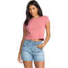 Billabong Women's Daily Tee Short Sleeve Knit in WGR-Wild Ginger