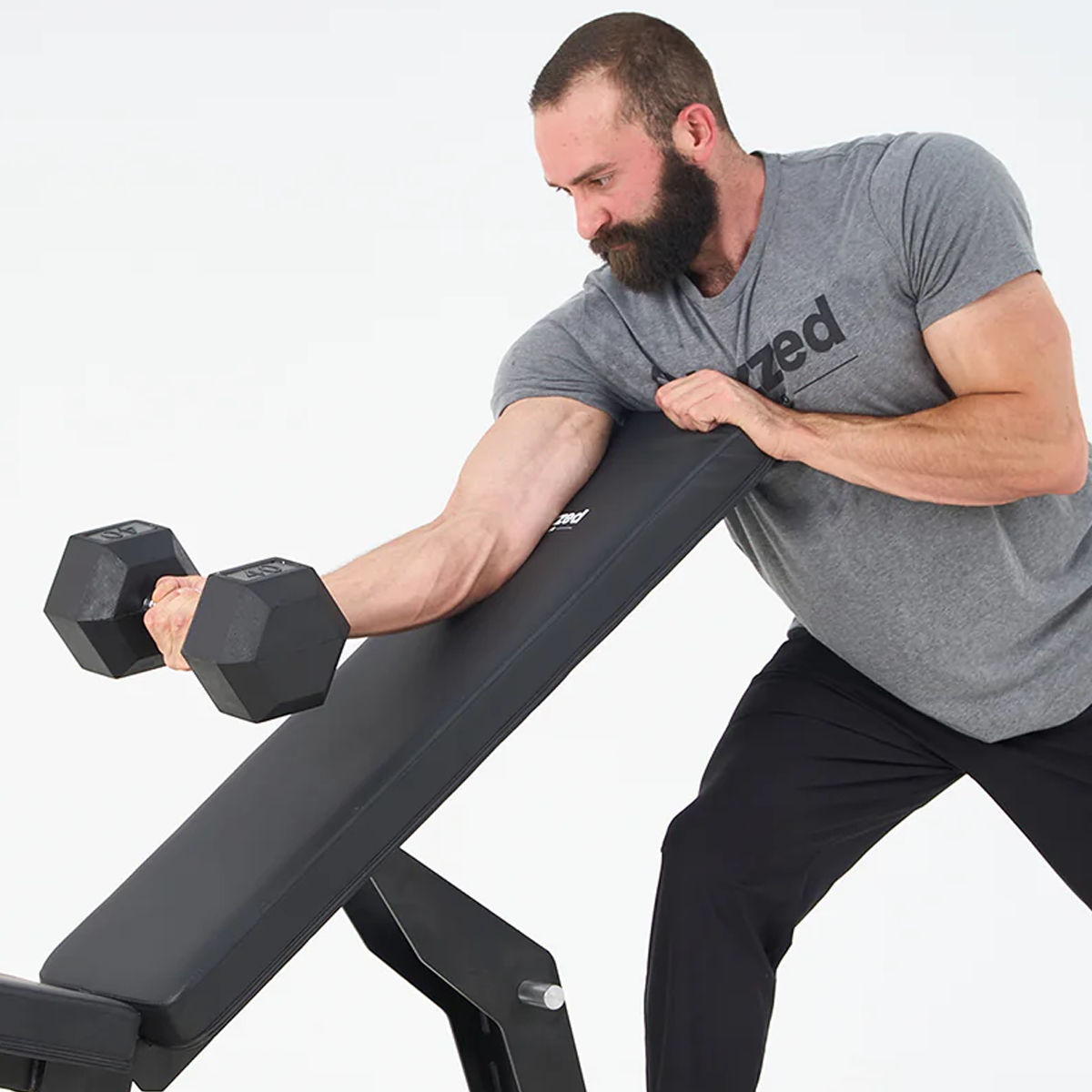 Rubber Hex Dumbbell 8 lb alternate view
