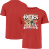47 Brand Men's 49ers Stripe Splash Franklin Tee front and back
