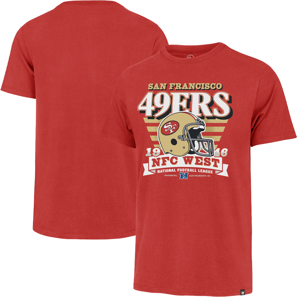 Men's 49ers Stripe Splash Franklin Tee alternate view