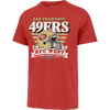 47 Brand Men's 49ers Stripe Splash Franklin Tee in Red