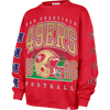47 Brand Women's 49ers Go Big Oversized Crew in Red