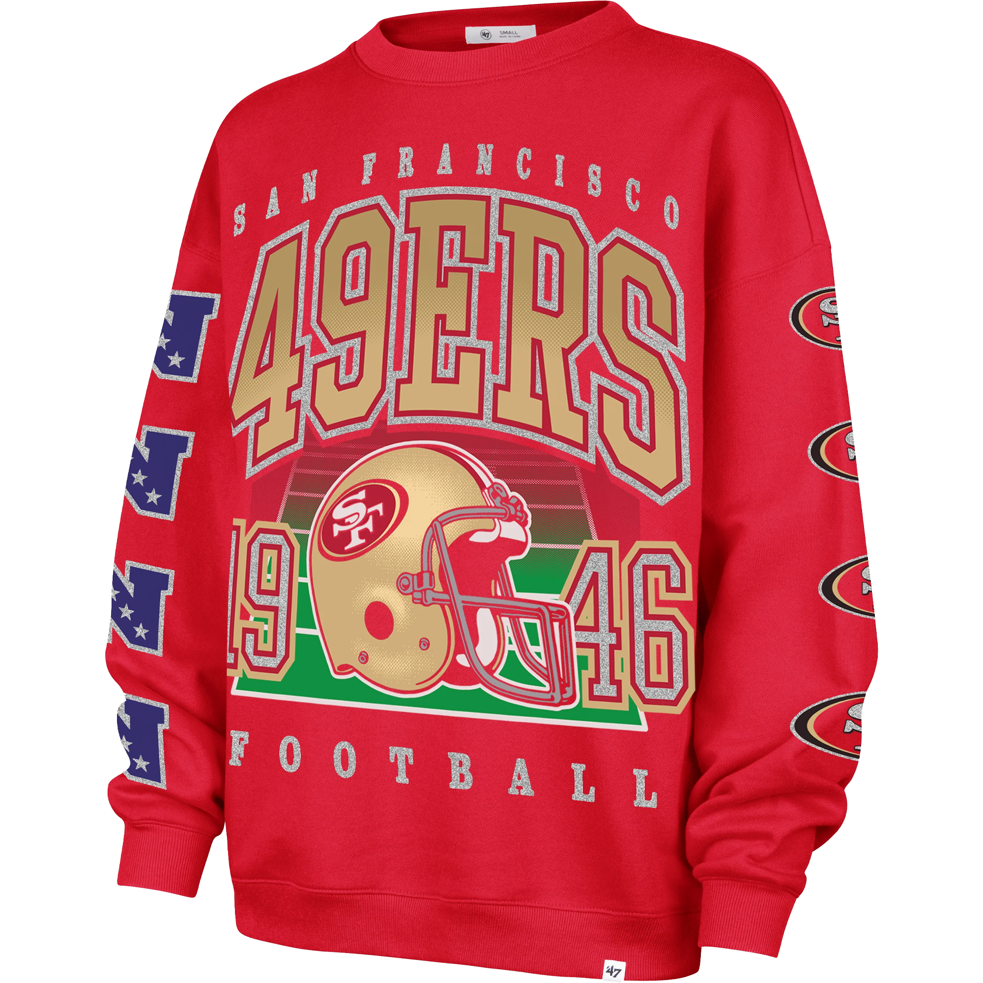 Women's 49ers Go Big Oversized Crew alternate view