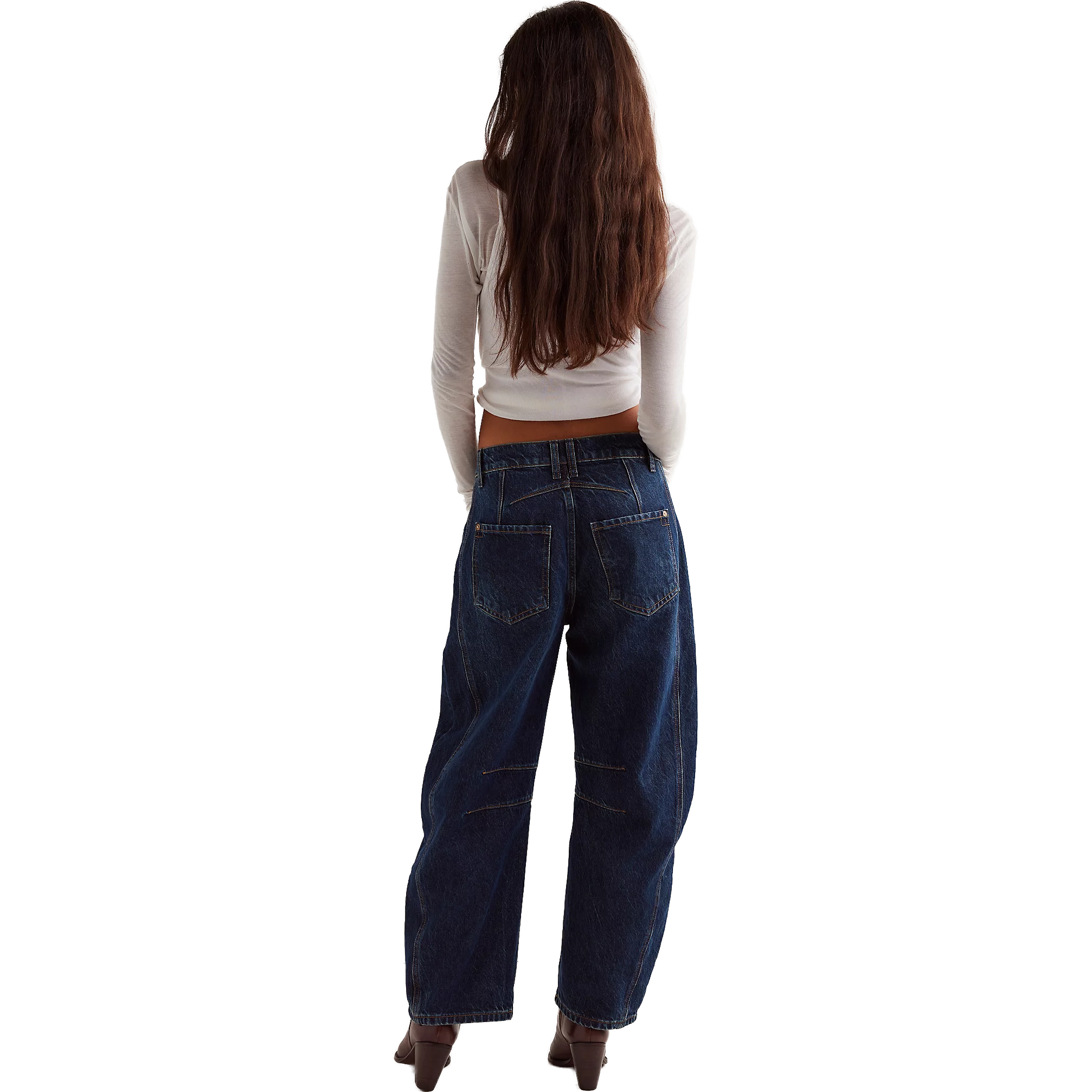 Women's Good Luck Mid Rise Barrel Jeans alternate view
