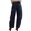 Free People Women's Good Luck Mid Rise Barrel Jeans in 4452 Deep End back