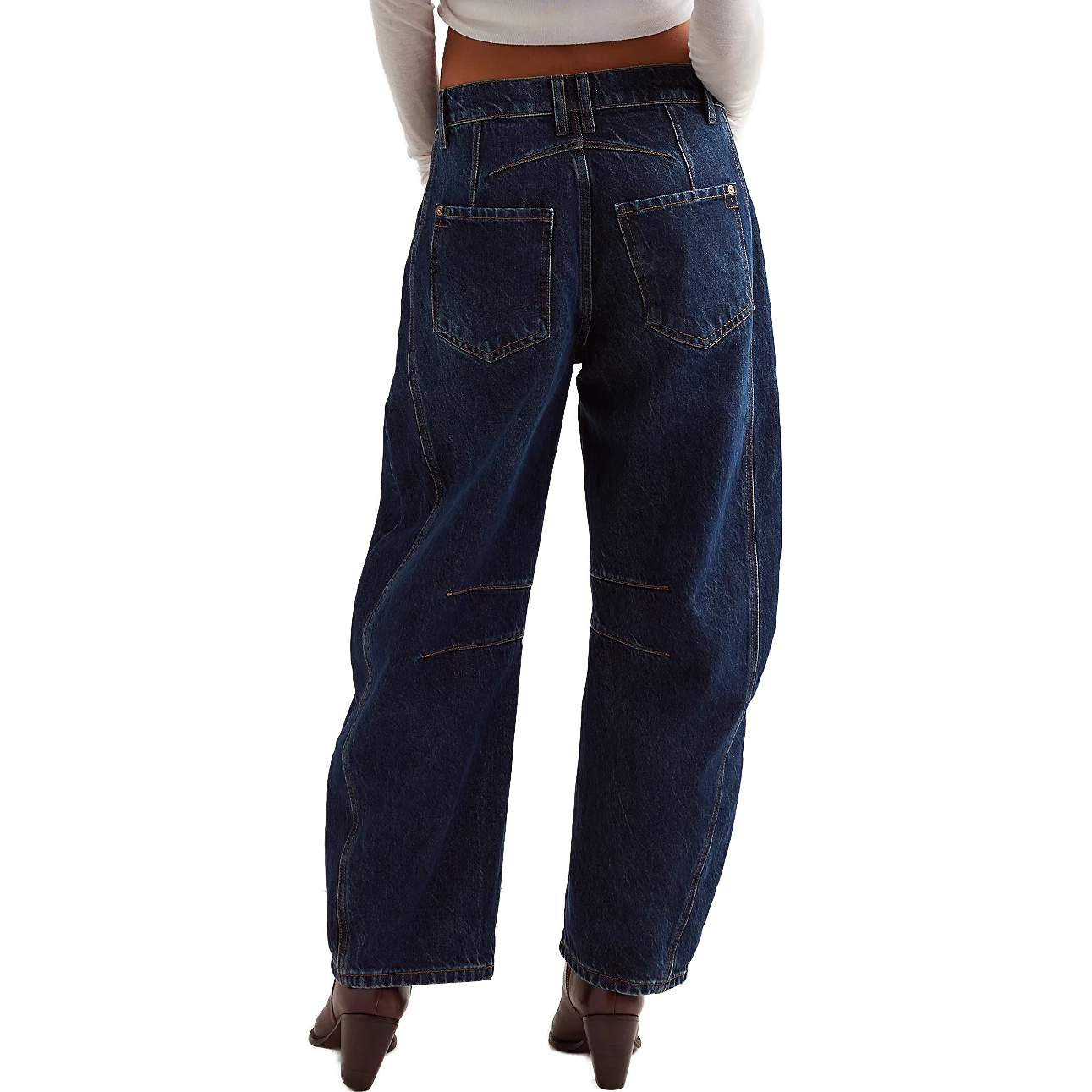 Women's Good Luck Mid Rise Barrel Jeans alternate view