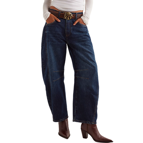 Women's Good Luck Mid Rise Barrel Jeans