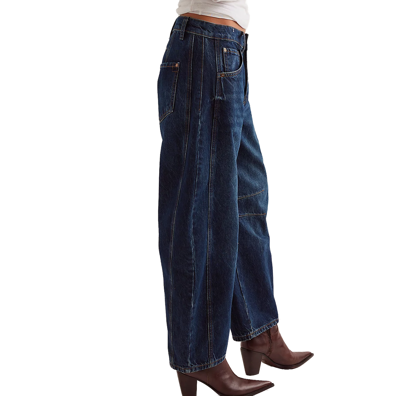 Women's Good Luck Mid Rise Barrel Jeans alternate view