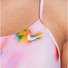 Nike Swim Women's Women's Hydrastrong Print Cutout One Piece in 681 Pink Foam logo branding