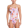 Nike Swim Women's Women's Hydrastrong Print Cutout One Piece in 681 Pink Foam