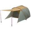Big Agnes Bunk House 6 in Prairie Sand/Chinois Green door open with awning extended