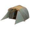 Big Agnes Bunk House 6 in Prairie Sand/Chinois Green door open