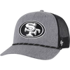 47 Brand 49ers Carbon Strap Rope 47 Trucker in Charcoal