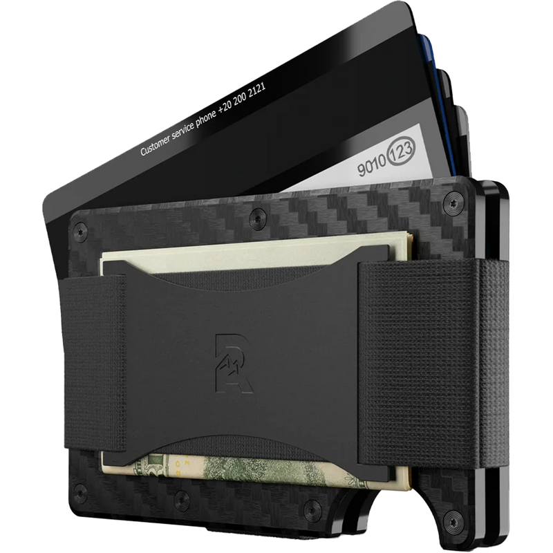 Carbon Fiber Wallet with Cash Strap
