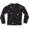 Le Bent Youth Confetti Midweight Raglan in Black