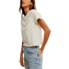 Free People Women's Everyday Tee in 1103-Clean Ivory front left