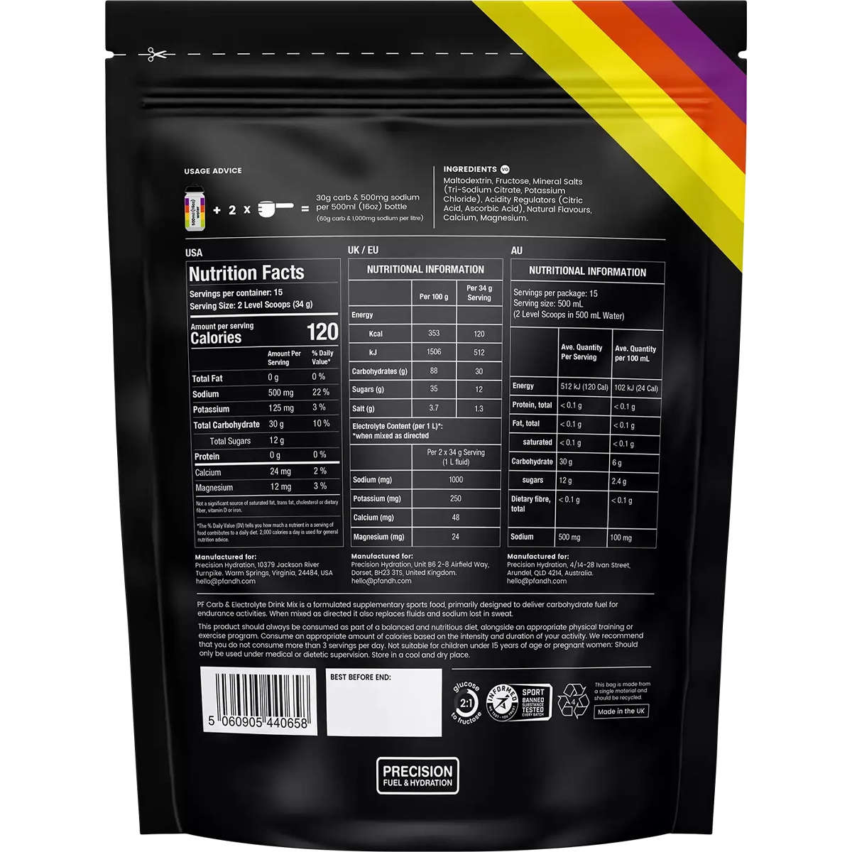 Carb & Electrolyte Drink Mix (15 Servings) alternate view