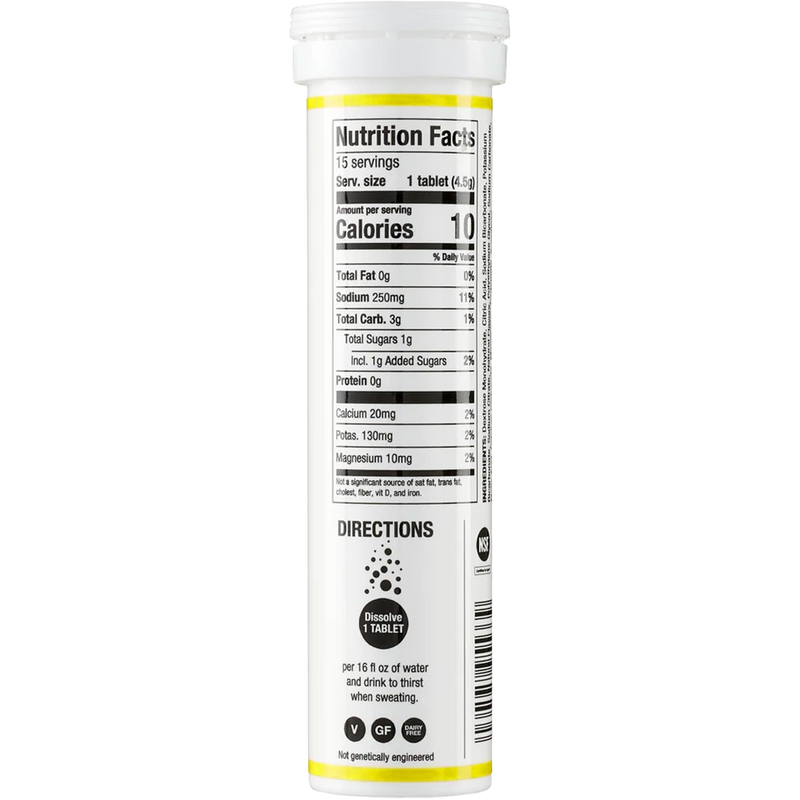 Precision Hydration Tablets, Precision Fuel and Hydration Precision  Hydration back of package