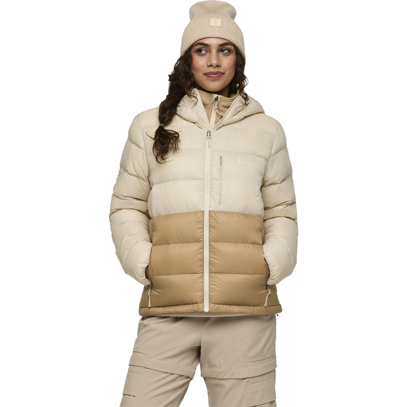 Women's Fuego Max Down Hooded Jacket, Cotopaxi Women's Fuego Max Down Hooded Jacket front on model
